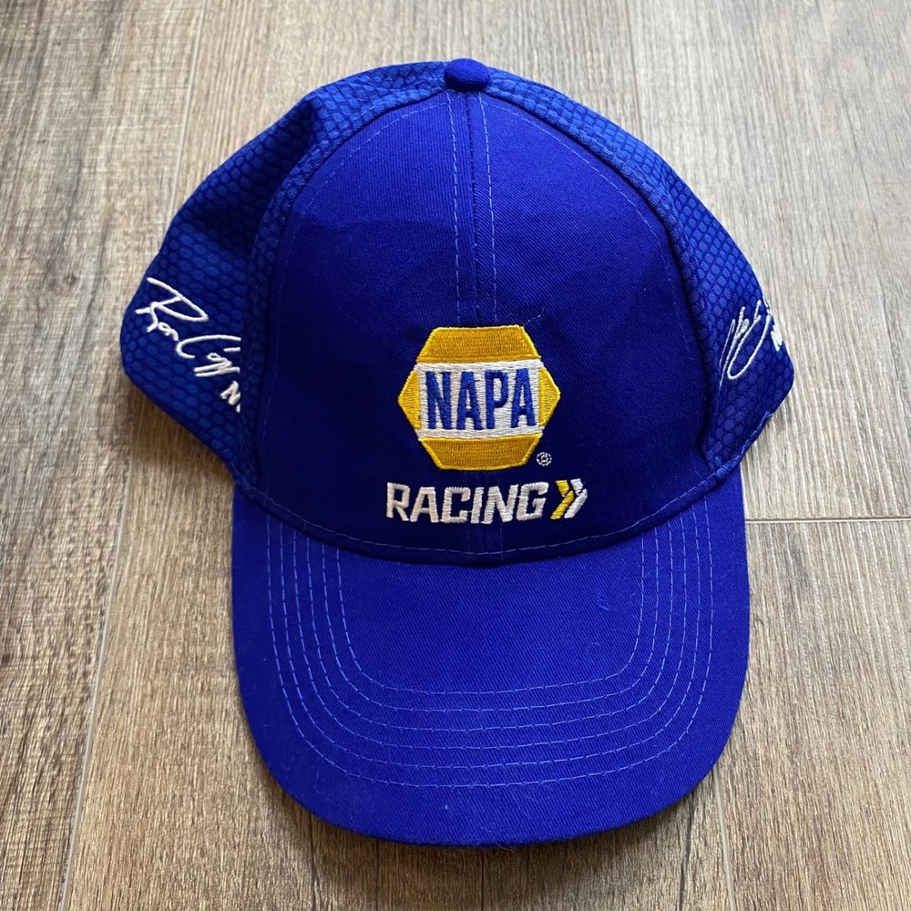 NAPA Racing Ron Capps NHRA Outlaws Blue Embroidered Adjustable Baseball Hat Cap